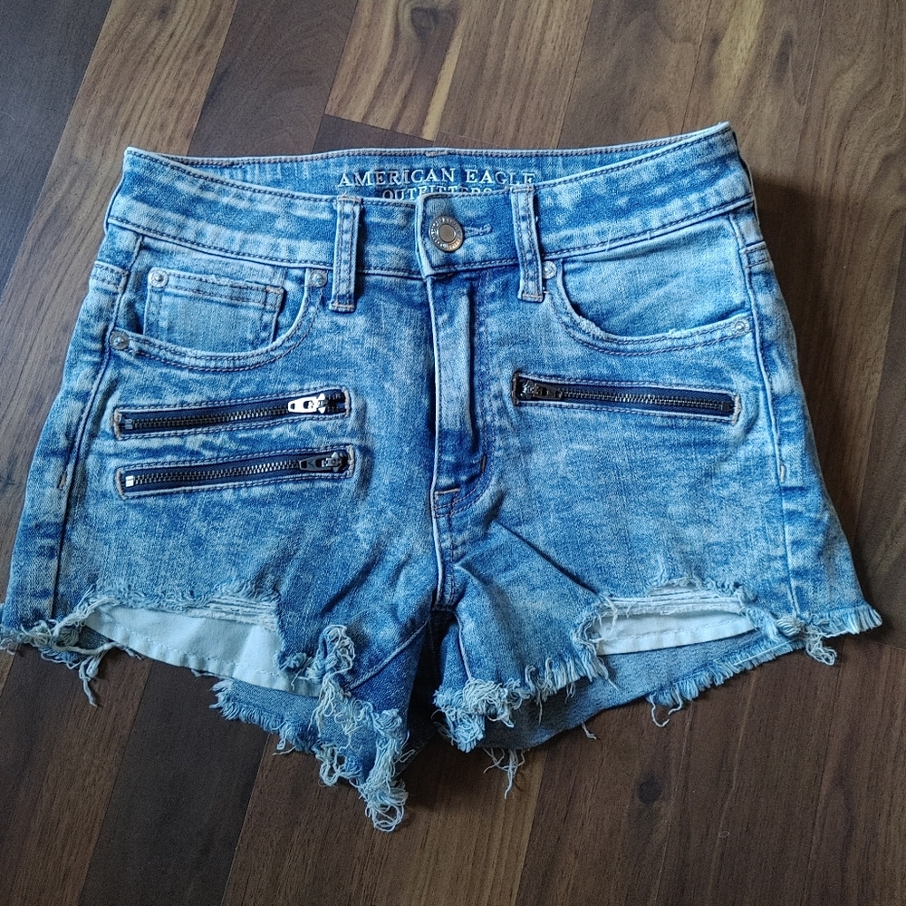 American eagle jean shorts super stretch